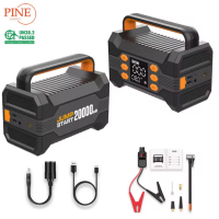 Jump Starter 12V mit Ladefunktion, LED Licht und Kompressor