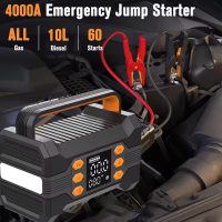 Jump Starter 12V mit Ladefunktion, LED Licht und Kompressor