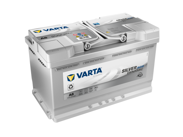 Varta A6 - Starterbatterie Silver Dynamic AGM 12V / 80Ah / 800A