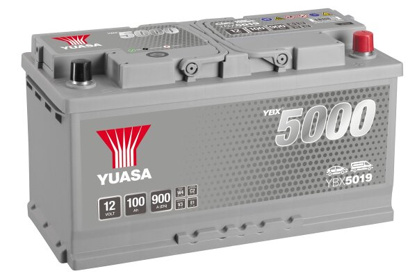 YUASA YBX5019 Starterbatterie Silver 12 V 100 Ah 900 A (EN)