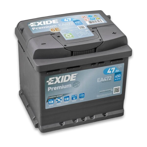 Exide EA472 Premium Carbon Boost Starterbatterie 12 V 47 Ah 450 A (EN)