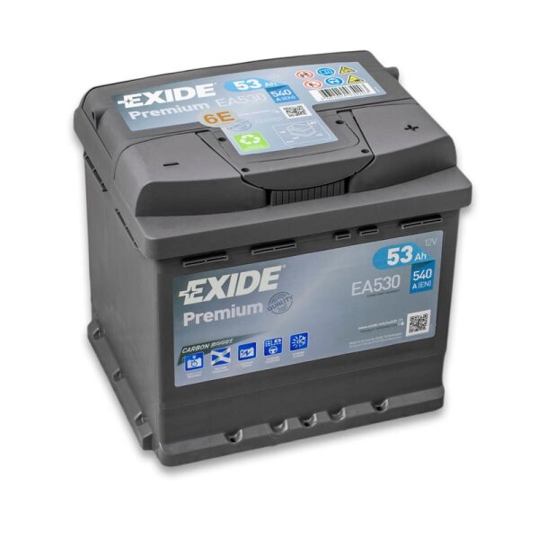 Exide EA530 Premium Carbon Boost Starterbatterie 12 V 53 Ah 540 A (EN)