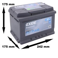 Exide EA612 Premium Carbon Boost Starterbatterie 12 V 61...