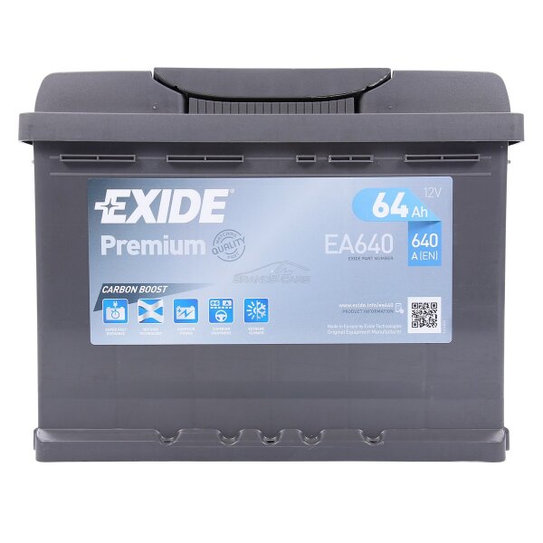 Exide EA640 Premium Carbon Boost Starterbatterie 12 V 64 Ah 640 A (EN)